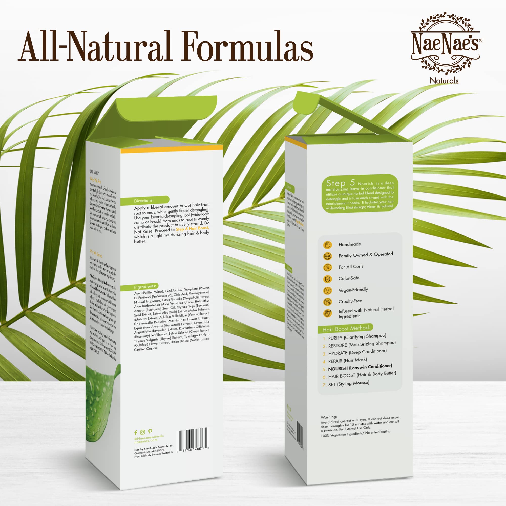 Nae Nae's Nourish Leave-In conditioner applied to hair during styling.