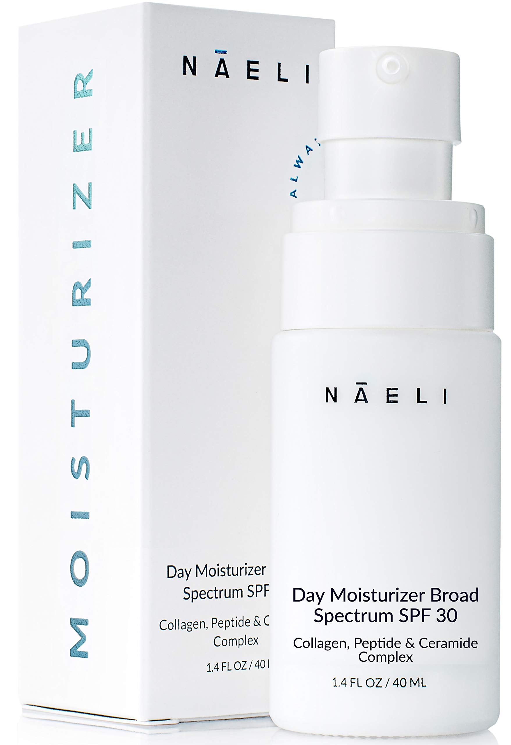NAELI Face Moisturizer SPF 30 bottle for daily hydration and sun protection.