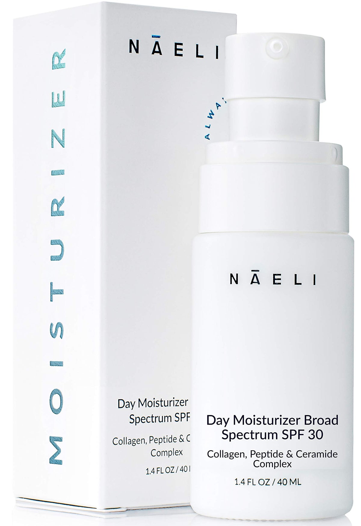 NAELI Face Moisturizer SPF 30 bottle for daily hydration and sun protection.