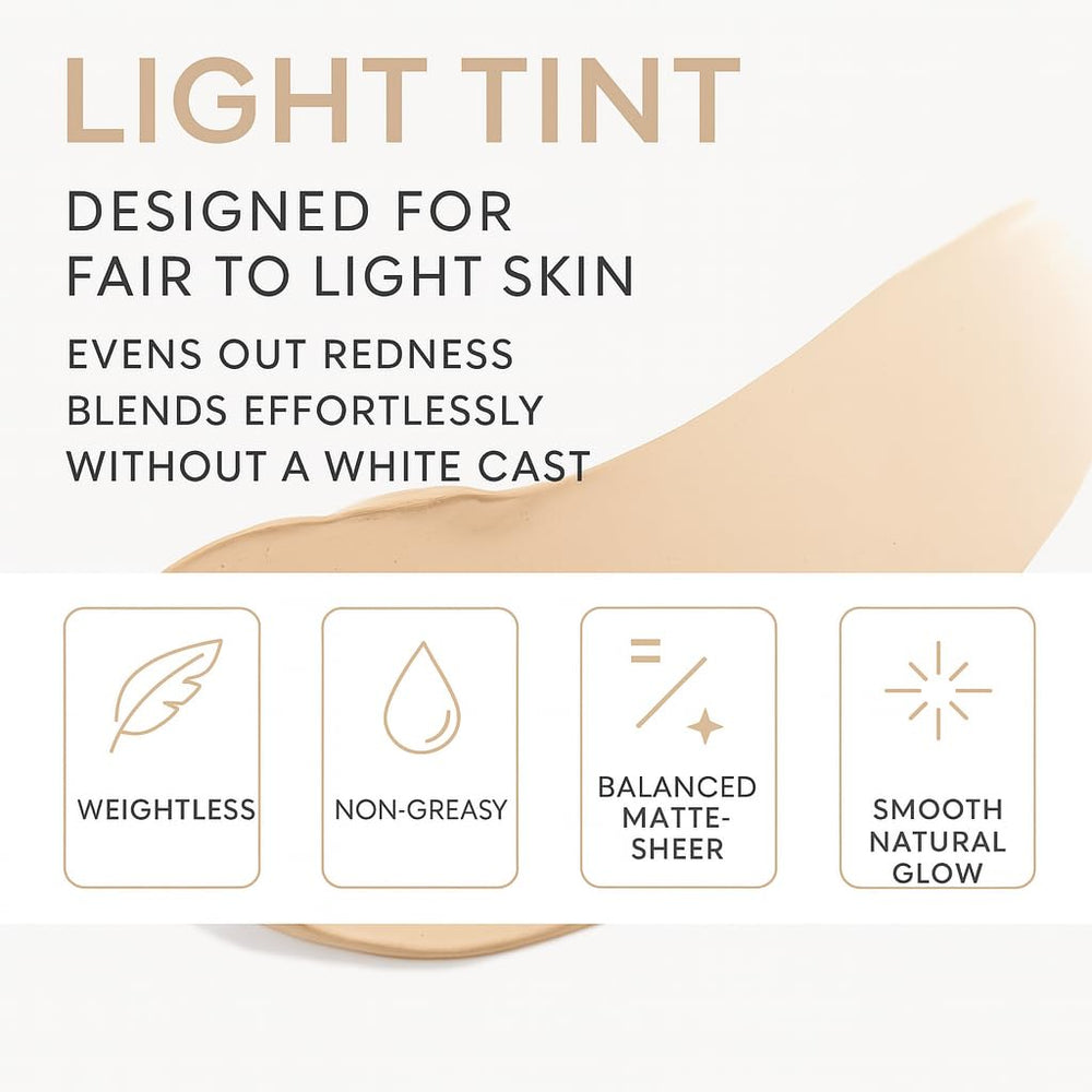 NAELI light tint swatch on fair skin shows seamless blend