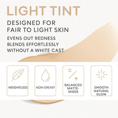 NAELI light tint swatch on fair skin shows seamless blend