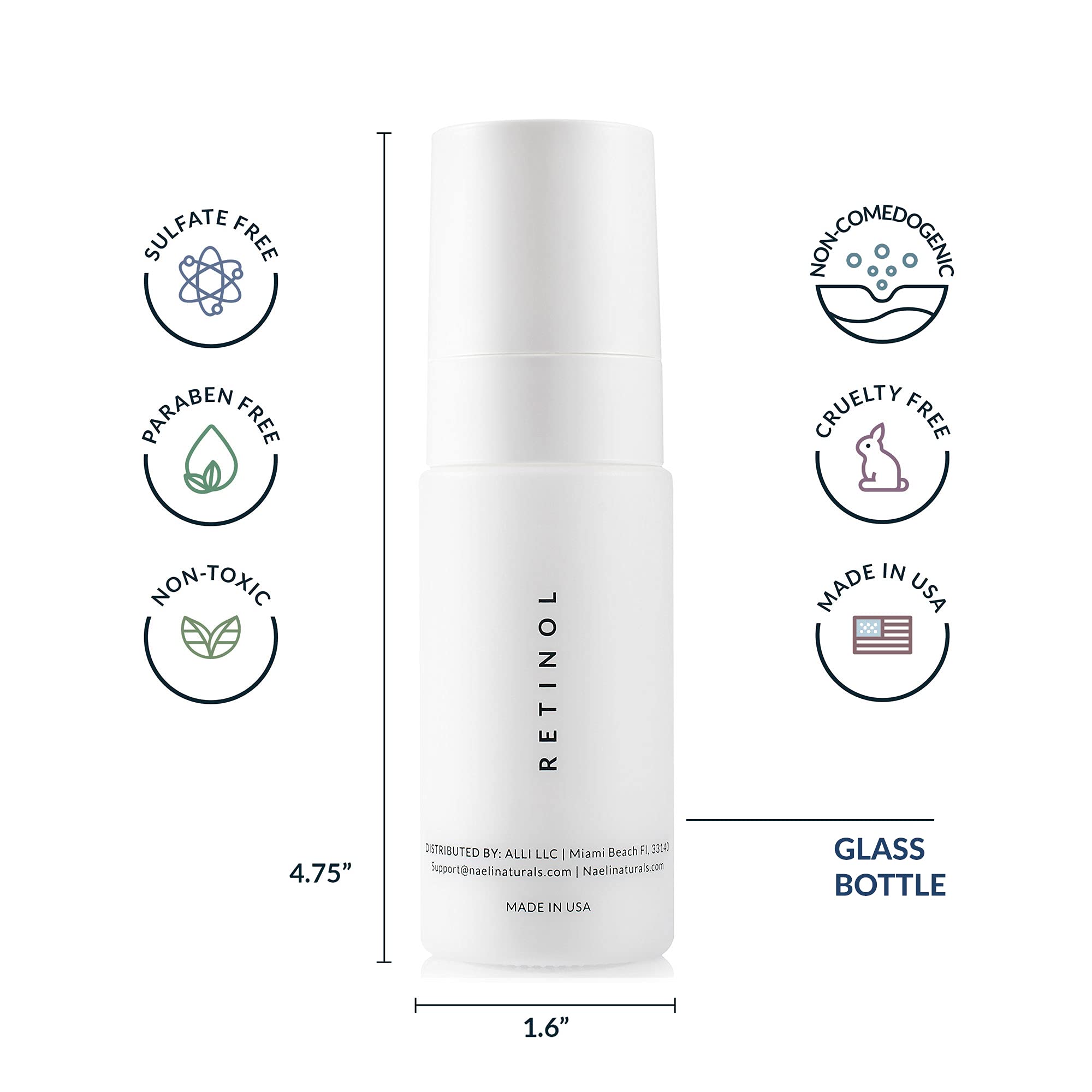 Application on neck and face demonstrates gentle night care by NAELI.