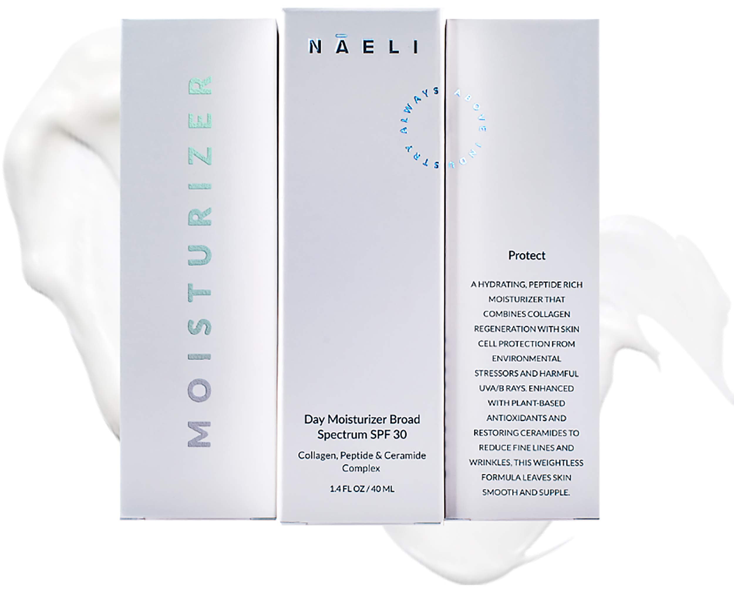 NAELI skincare routine with moisturizer and sunscreen in one step for daily use.