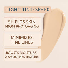 NAELI SPF 50 tinted texture close-up highlights light, natural finish