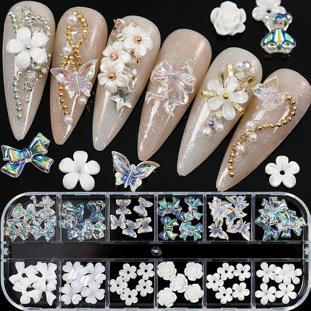 NAFIGO pearl accents enhance nail art with subtle glow