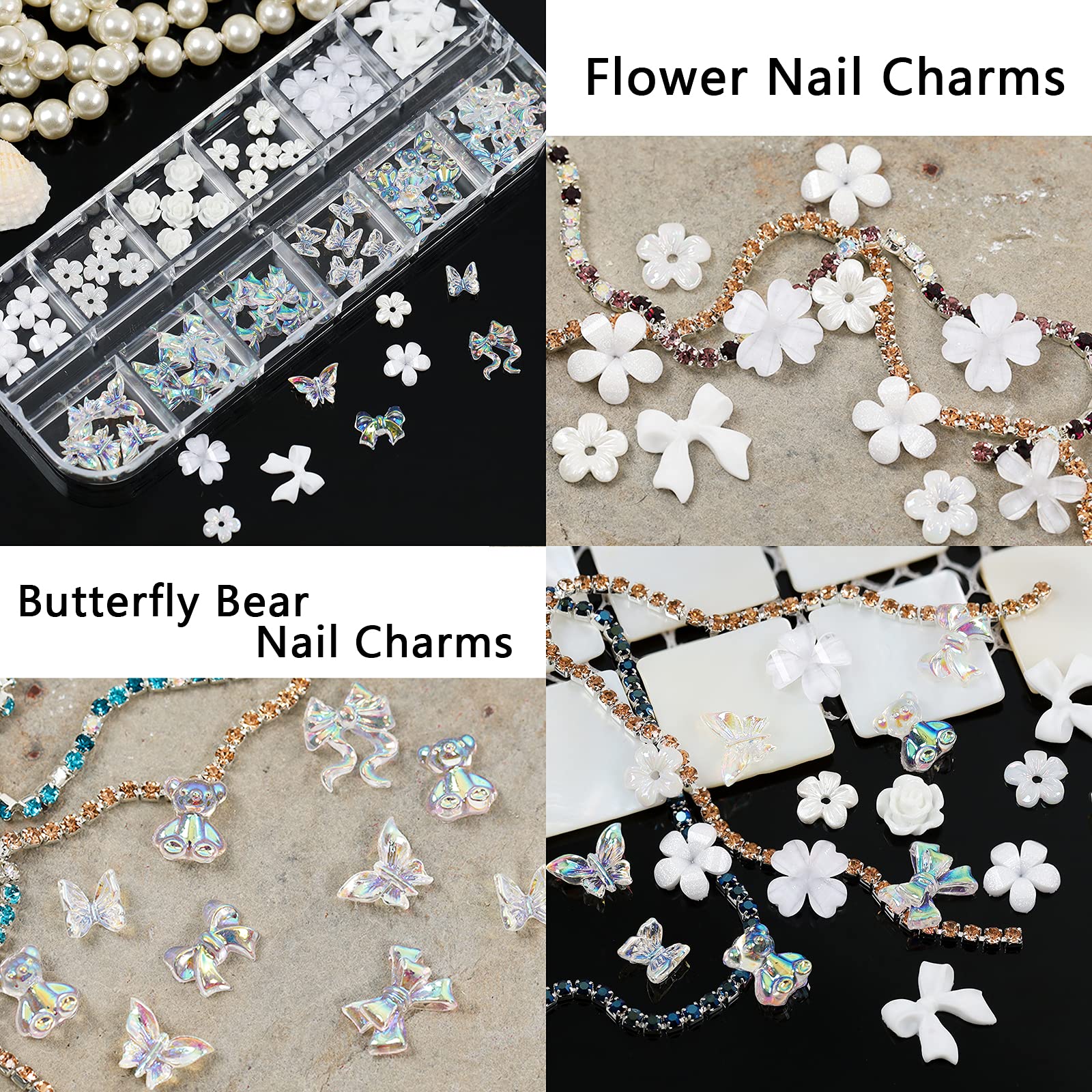 NAFIGO AB crystal rhinestones sparkle under light for nail art