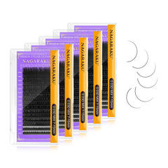 NAGARAKU 5-tray lashes with 0.15mm C curl offer natural-looking length and mixed sizes.