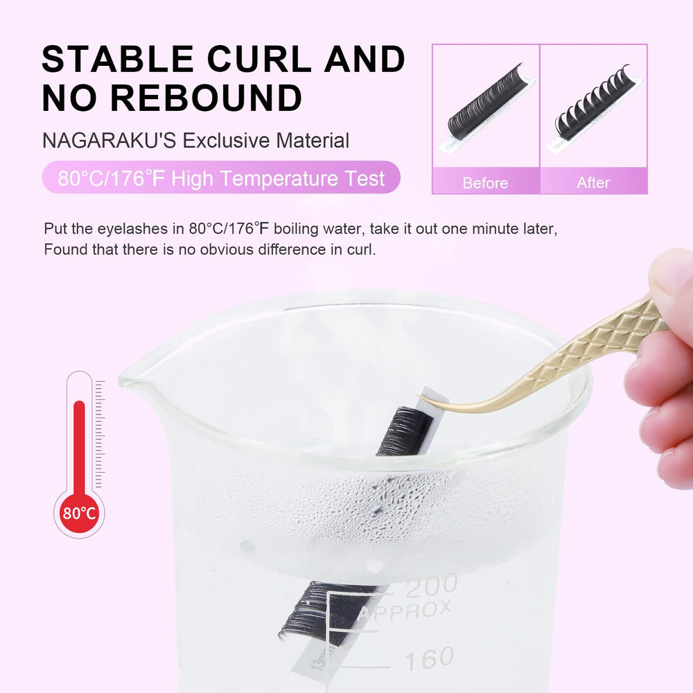 NAGARAKU premium PBT material provides soft touch and lasting curl.
