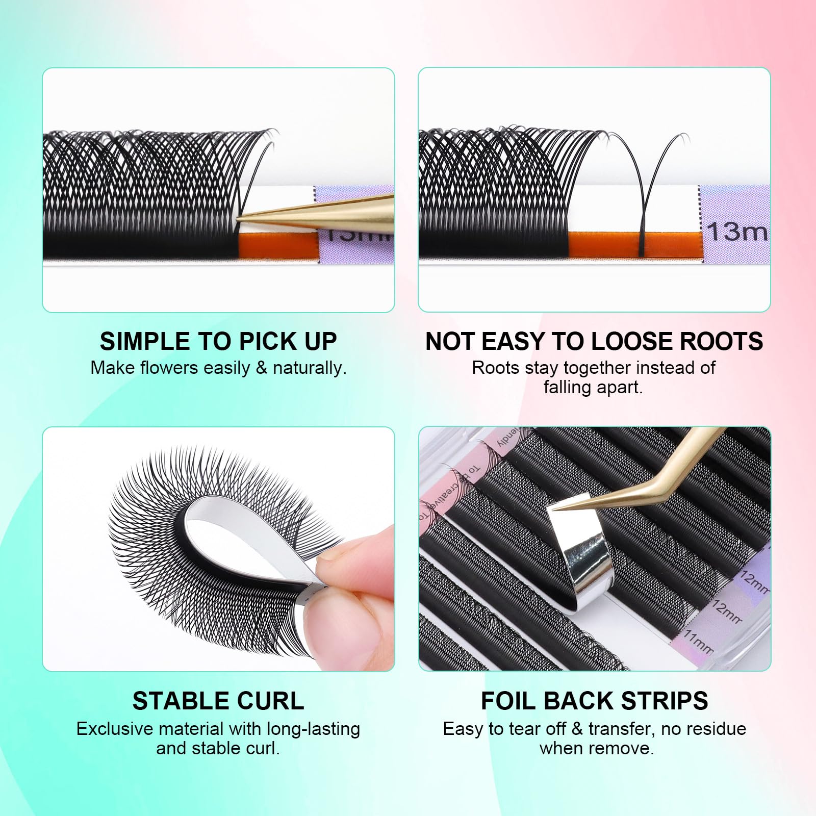 Nagaraku YY Lash 0.05mm thin lashes for natural texture.