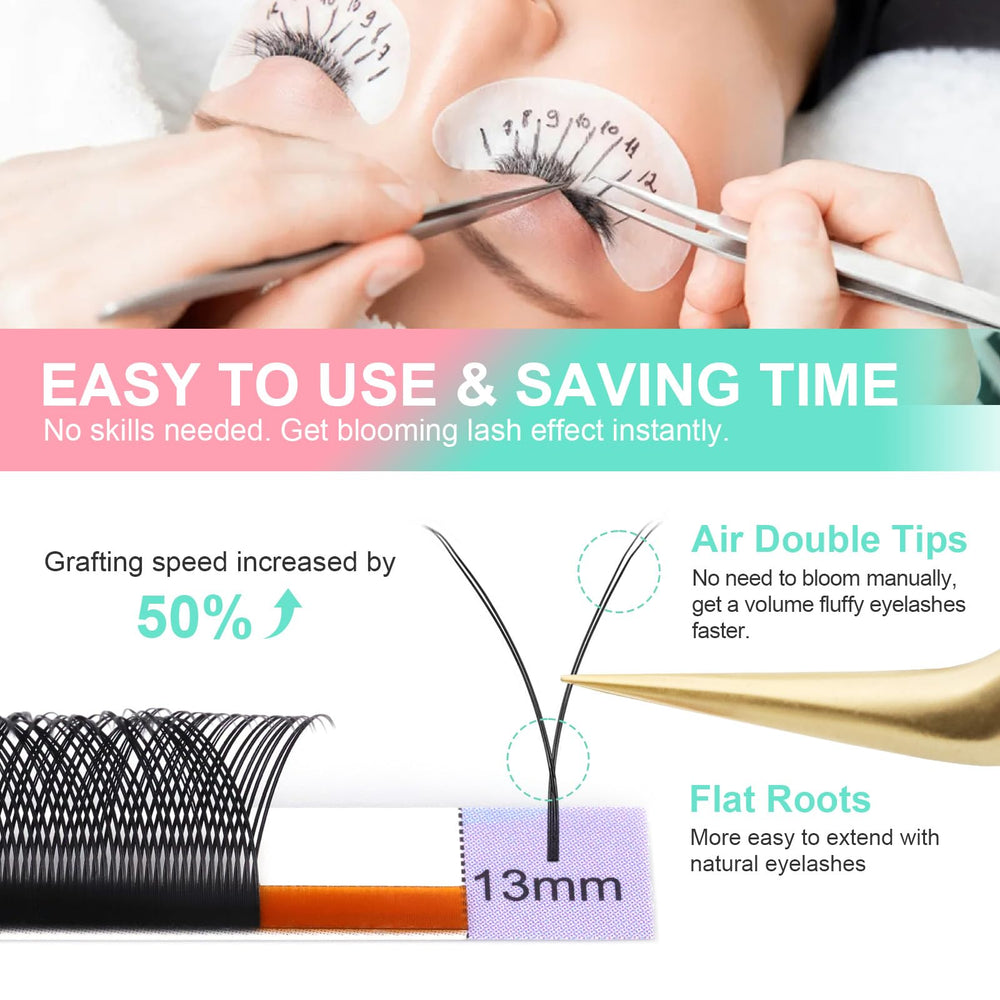 NAGARAKU YY lash tray showing 0.05mm D curl for lightweight feel