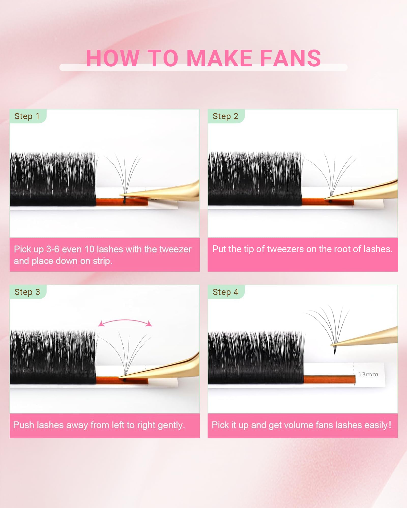 NAGARAKU Full Volume Clusters provide dramatic yet balanced lash density.