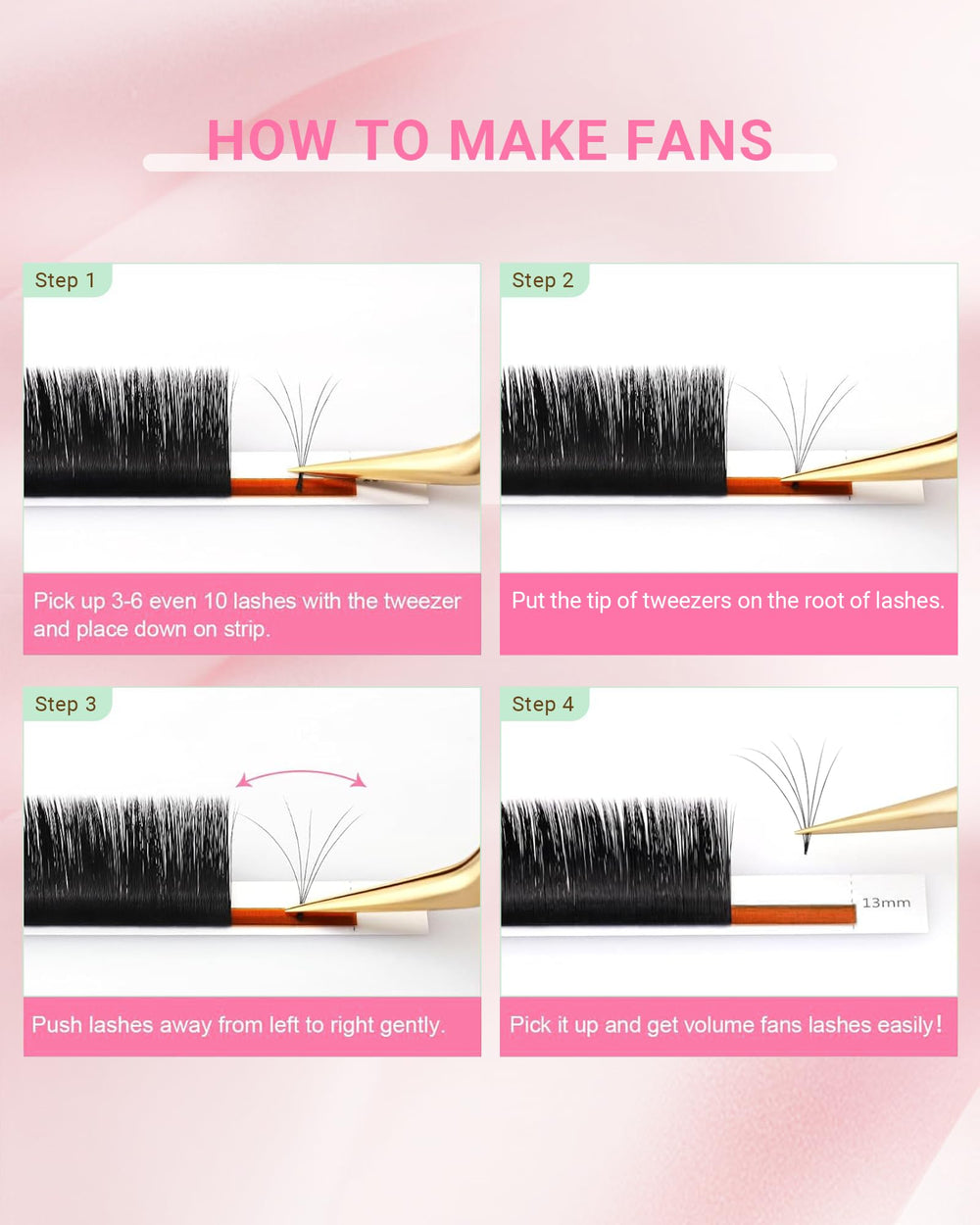 NAGARAKU Full Volume Clusters provide dramatic yet balanced lash density.