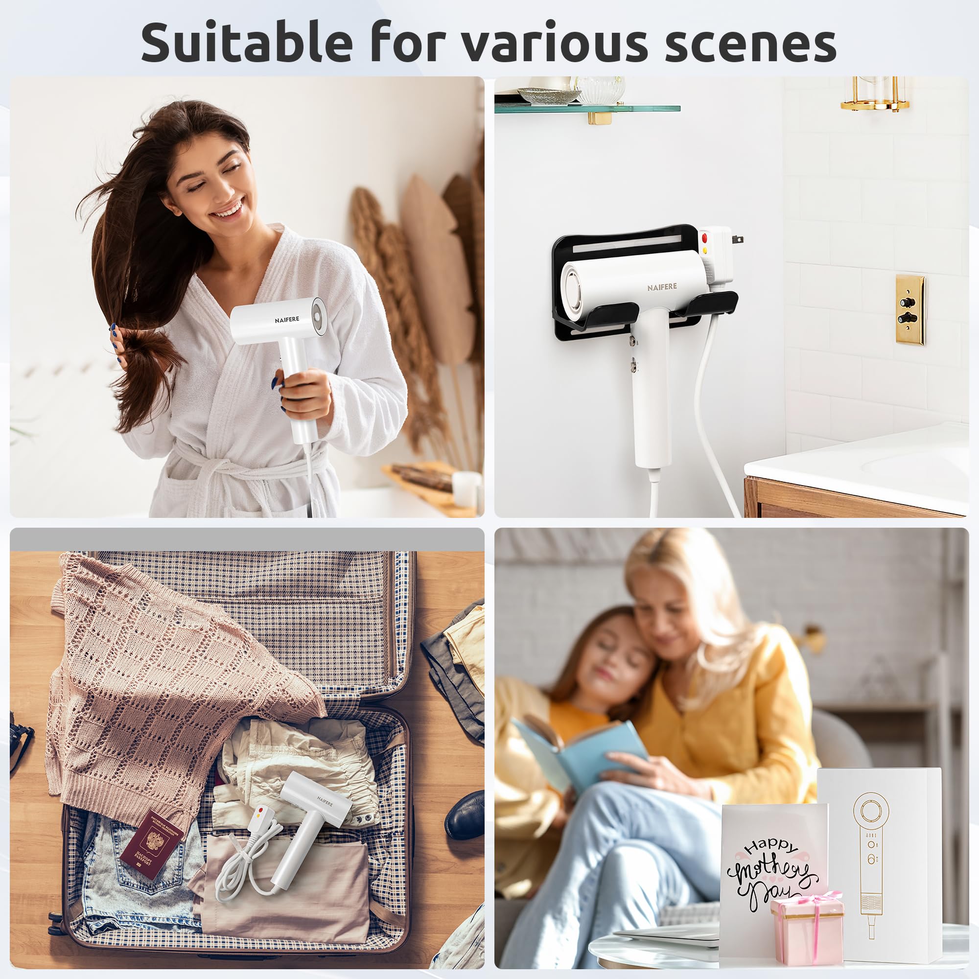 NAIFERE portable travel design for on-the-go styling.
