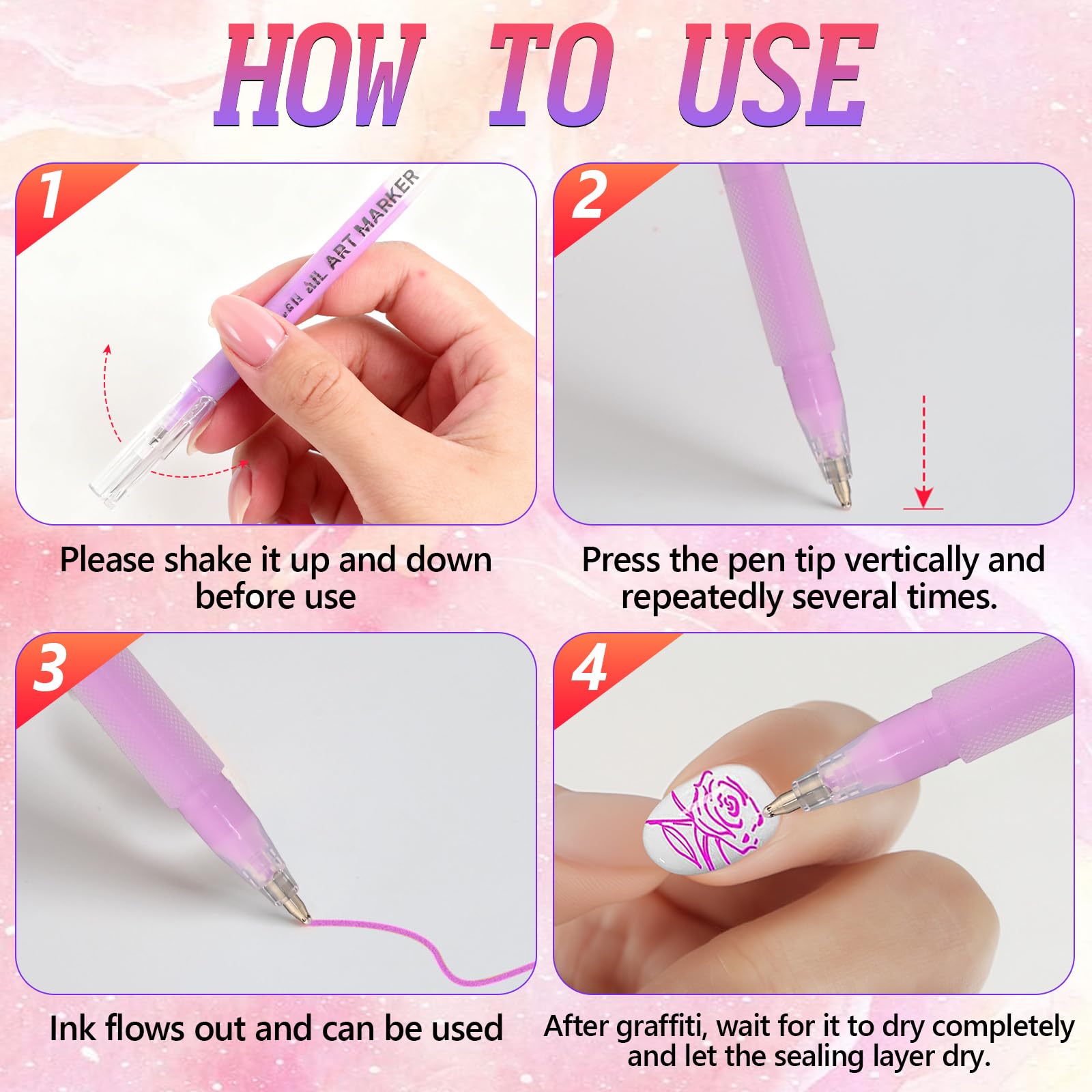 Gift-ready nail art pens set for beginners and enthusiasts