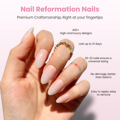 Nail Reformation UV-finish press-on nails with glossy shine and chip resistance