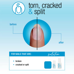 Nail Tek Filler Powder being sprinkled to fill nail gaps