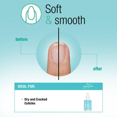 Nail Tek Renew Cuticle Oil application close-up for smooth cuticles.