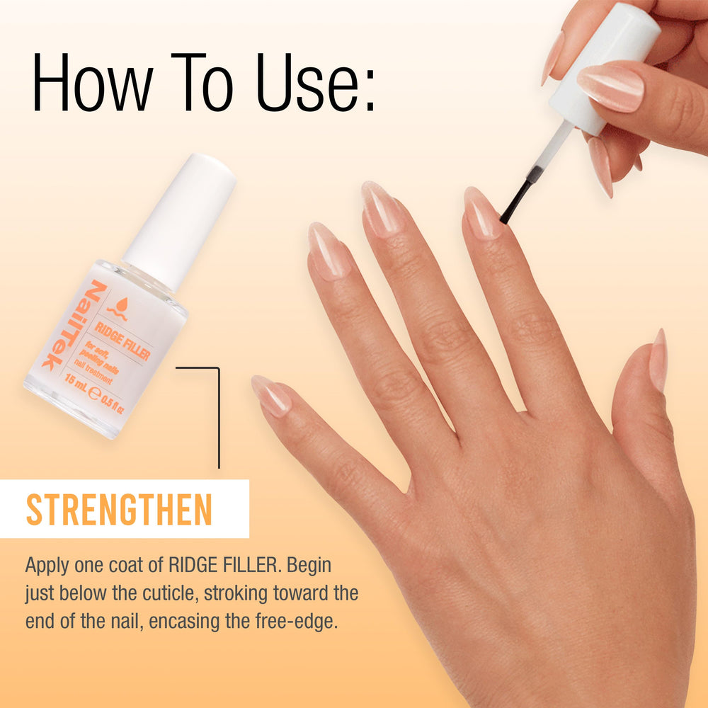 Transparent finish boosts nail care while maintaining natural shine.