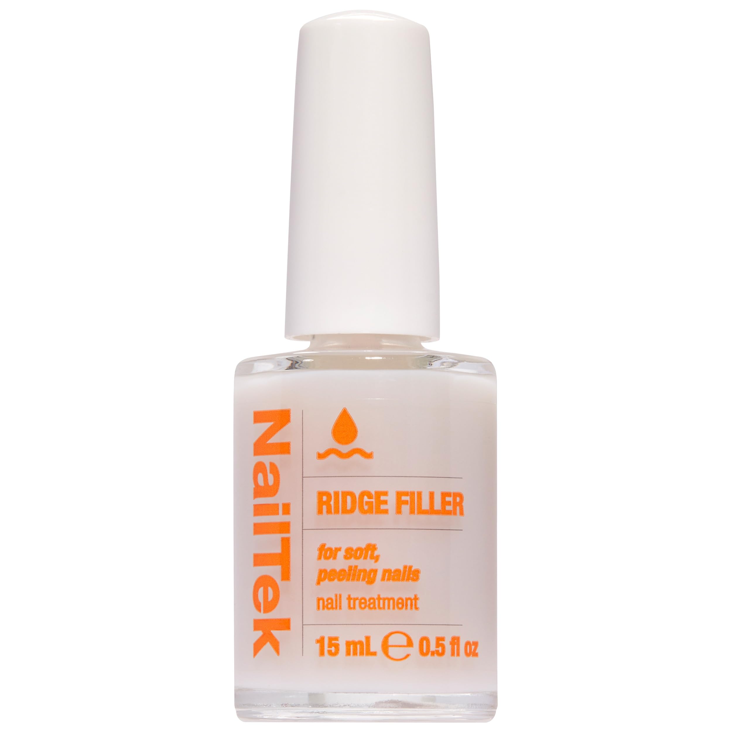 Nail Tek Ridge Filler Formula 2 bottle shows a clear base for smooth nails.