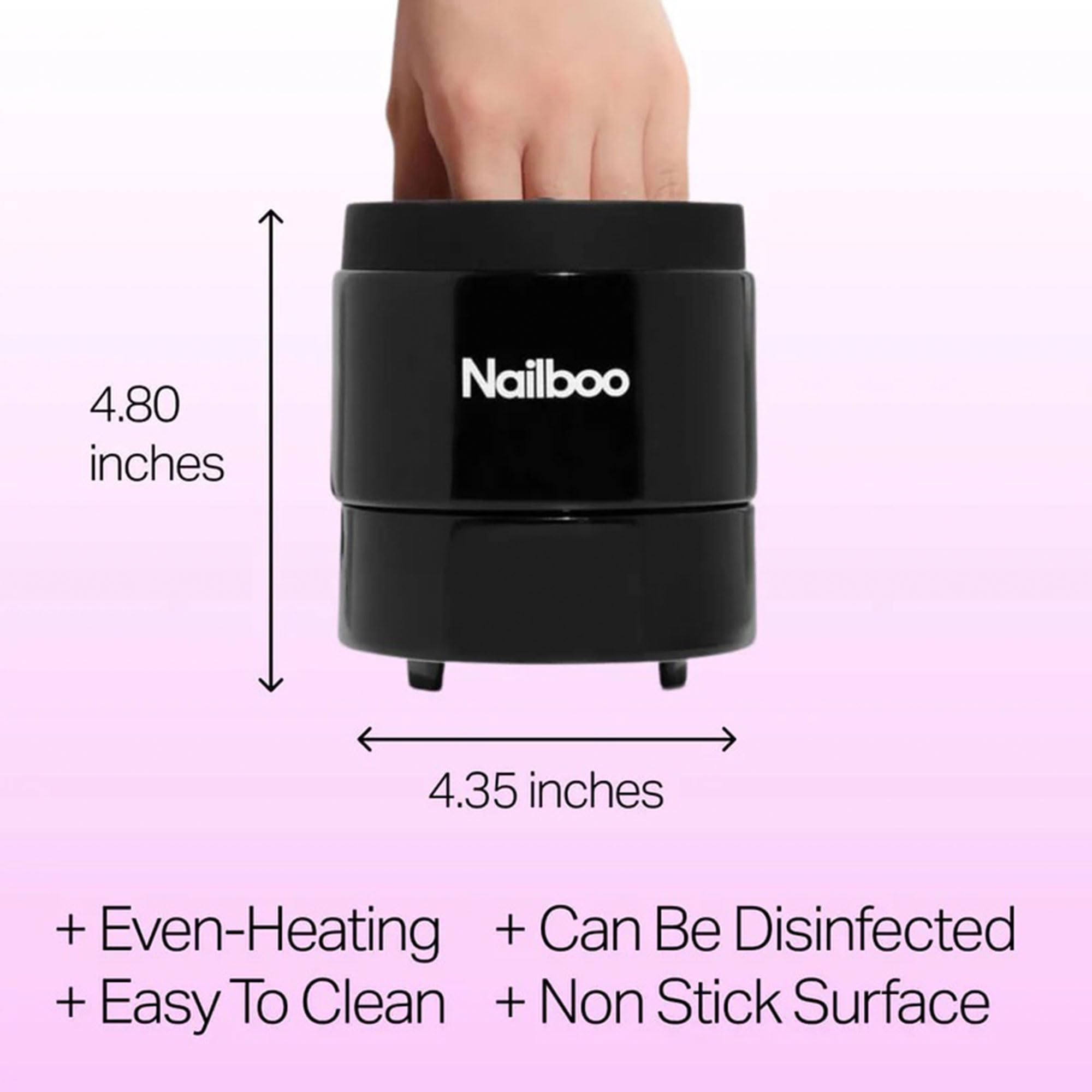 Nailboo application-drops illustrate a simple, tidy manicure routine.