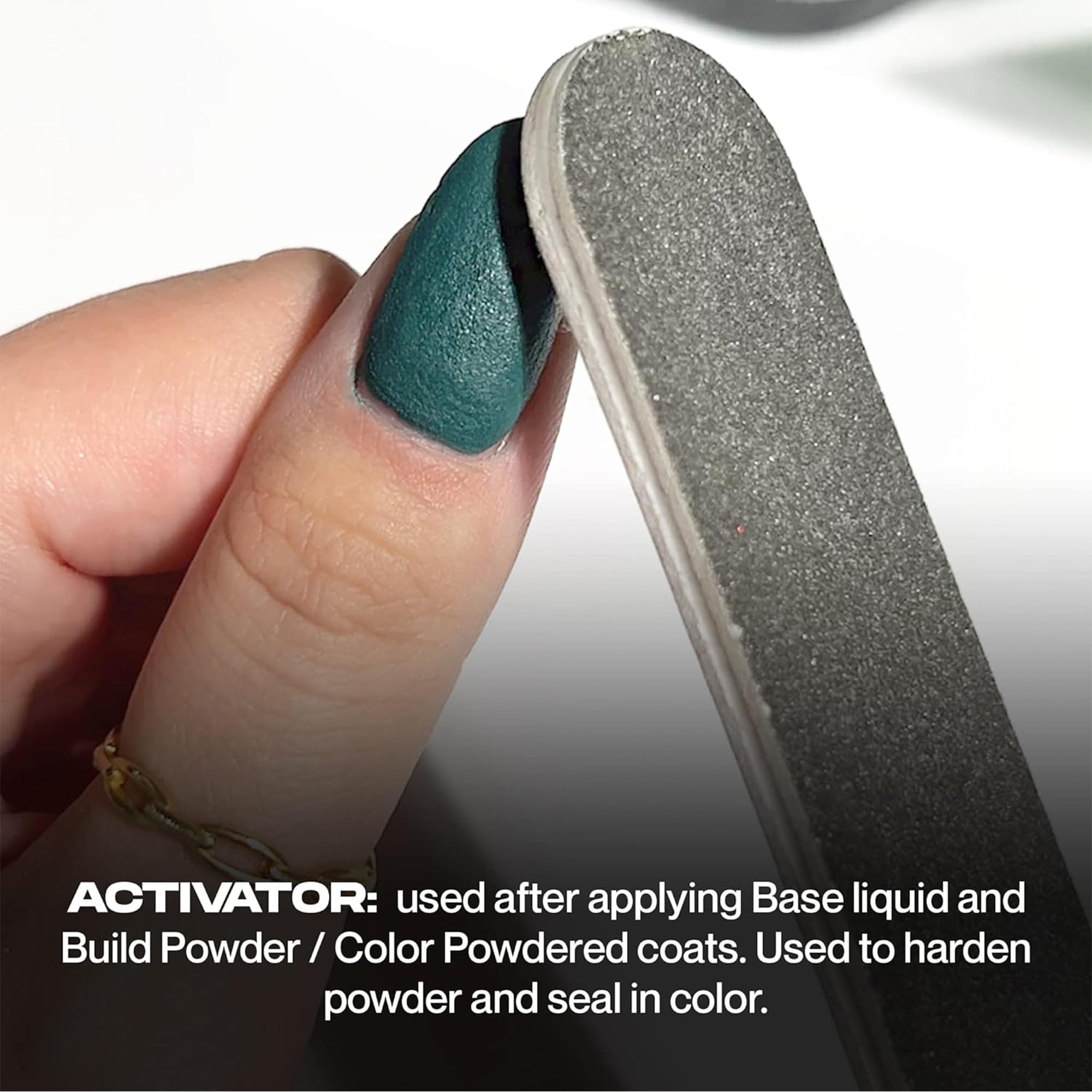 Nailboo Activator 0.5 oz size fits compact home manicure kits.