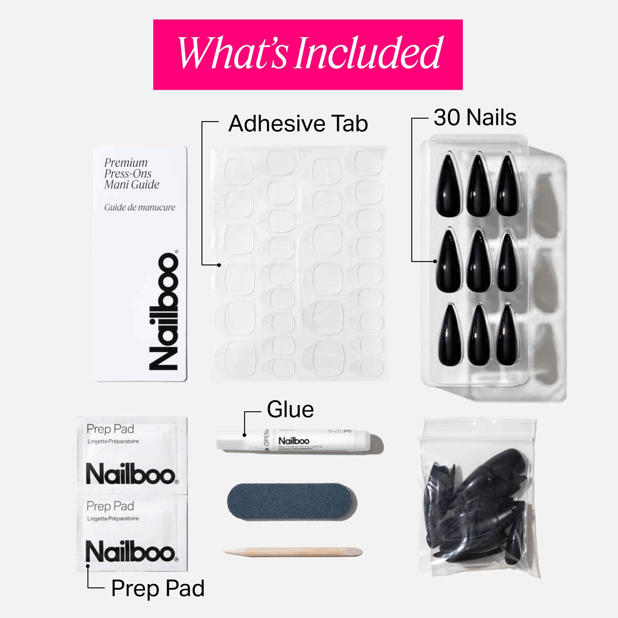 Nailboo alcohol prep pads for clean, quick nail prep