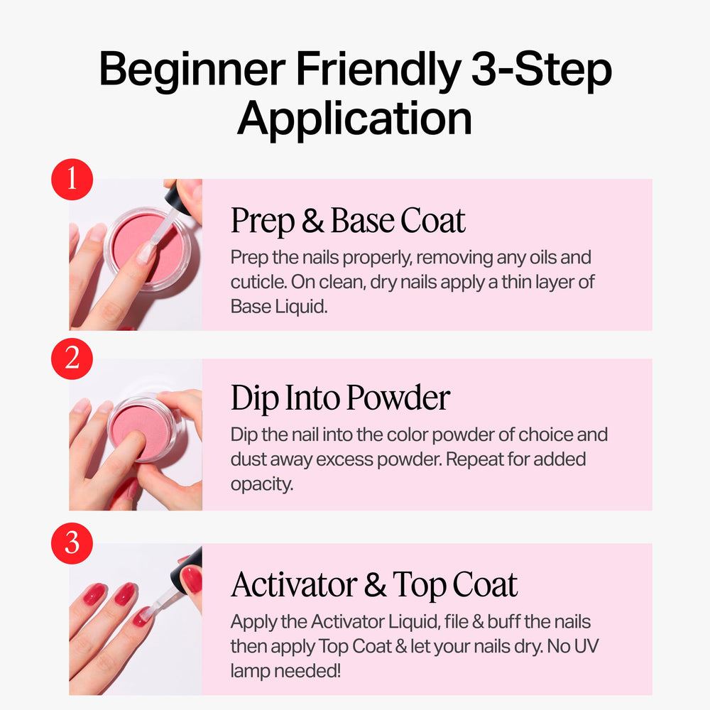 Nailboo Cloudberry base-activator-top in action for strong adhesion