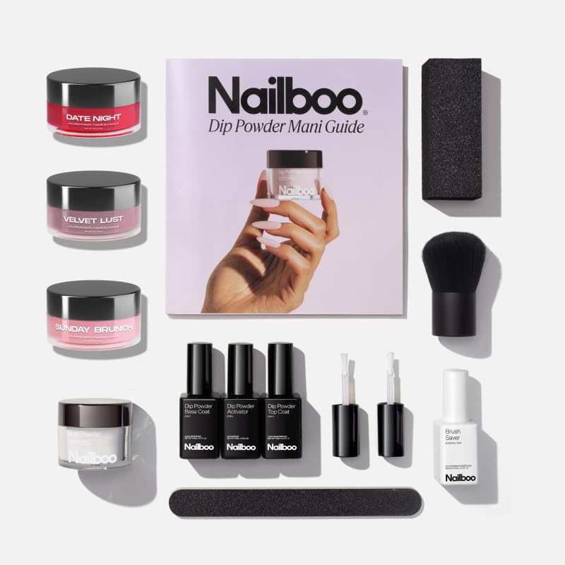 Nailboo dip powder Velvet Lust delivers vibrant salon-quality color at home.
