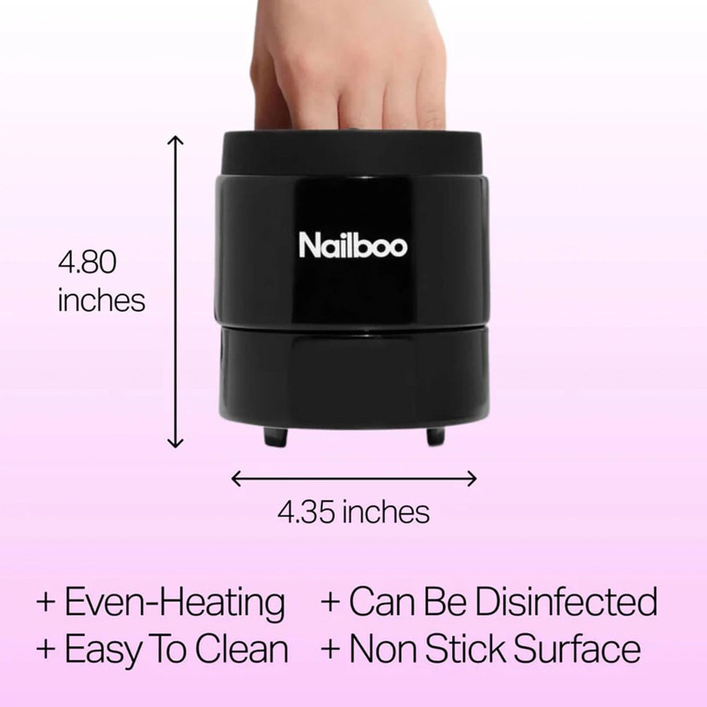 Nailboo Magic Soak Bowl in-use setup highlights easy at-home manicure removal.