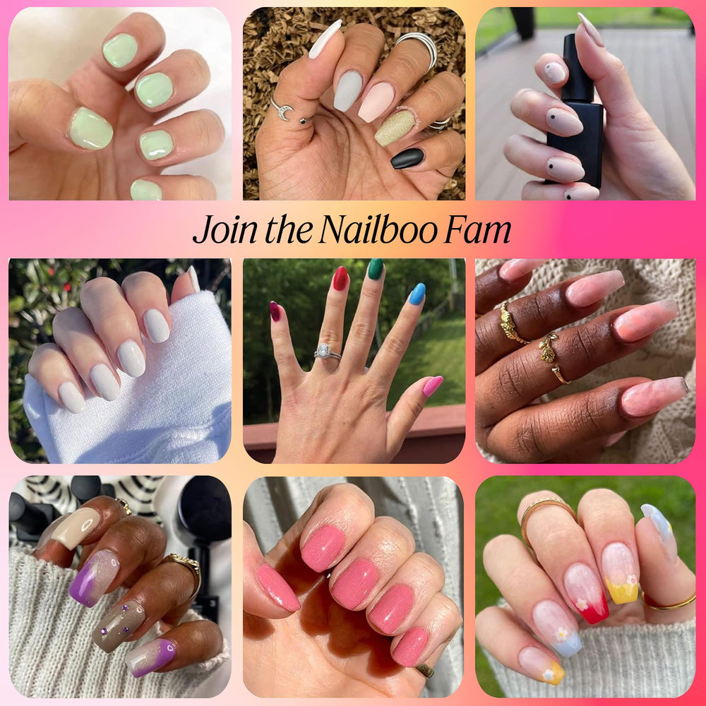 Nailboo Ocean Blue swatches illustrating versatile color options and finish.