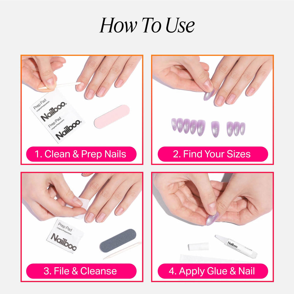 Nailboo reusable press-on nails ideal for travel days