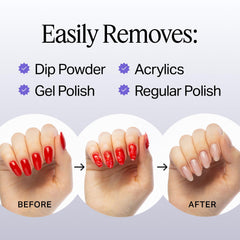 Nailboo soak-off bowl ideal for soaking gel polish and dip powder.