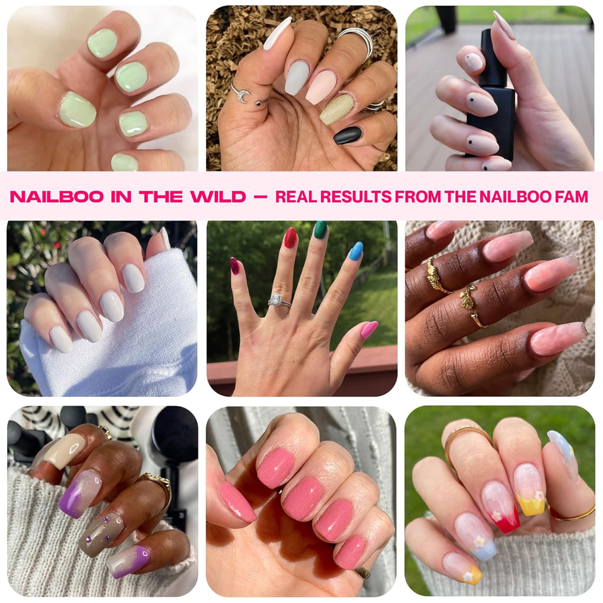 Shiny finish after topping with Nailboo top coat for salon-like shine