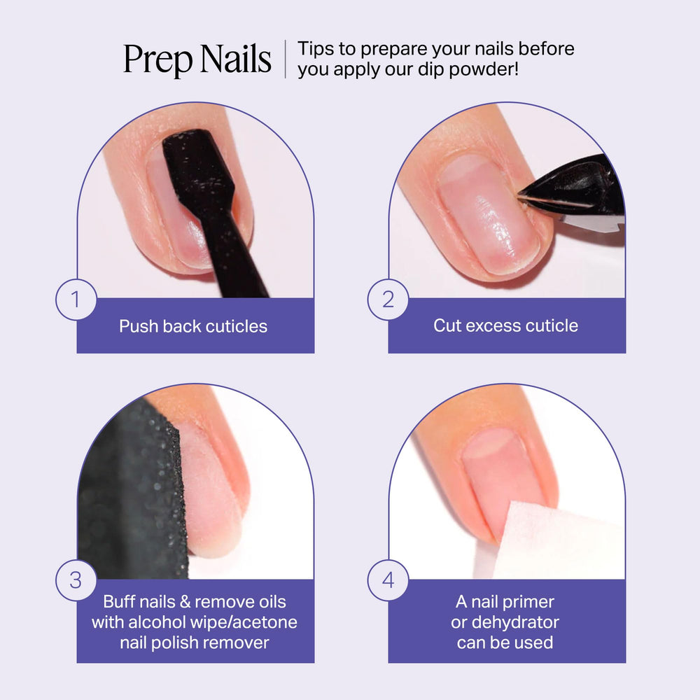 Nailboo Soda Glam nail dip powder in-use on nails during a manicure routine