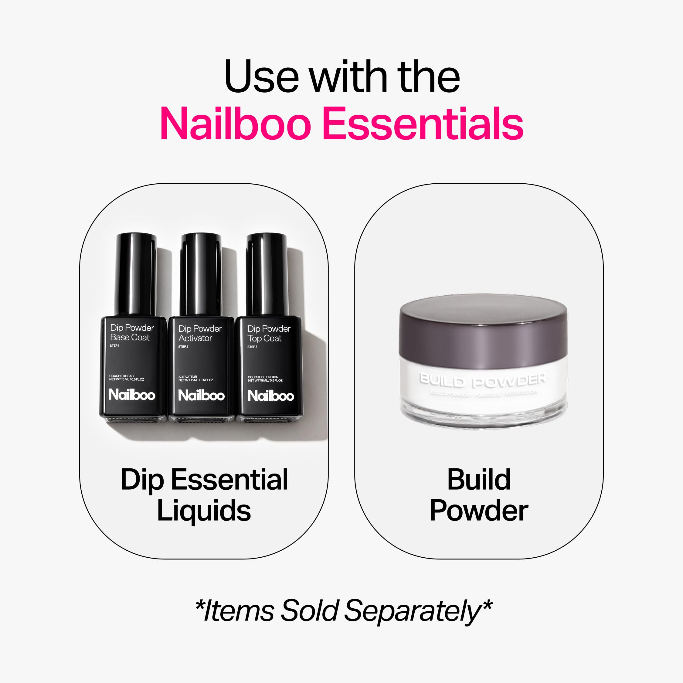 Nailboo starter kit with Cloudberry powders and tools