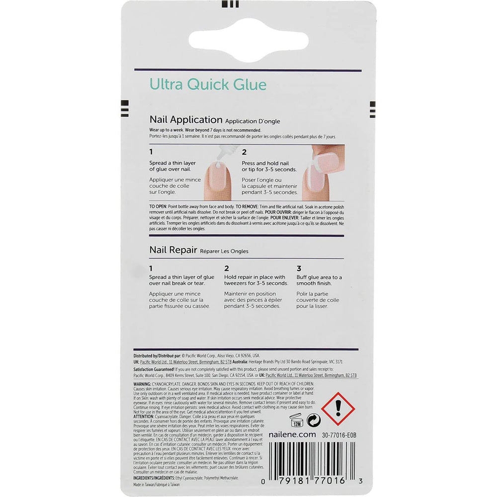 Nailene Ultra Quick used on artificial nail application