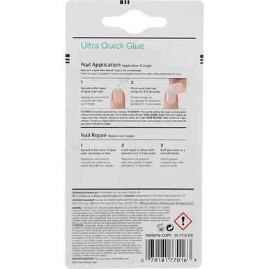Nailene Ultra Quick removal with polish remover dissolves the glue