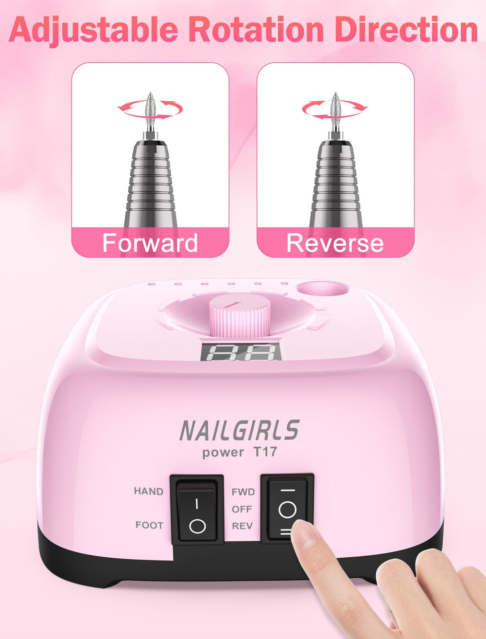 NAILGIRLS Nail Drill Kit Case provides organized storage for home or salon kits.