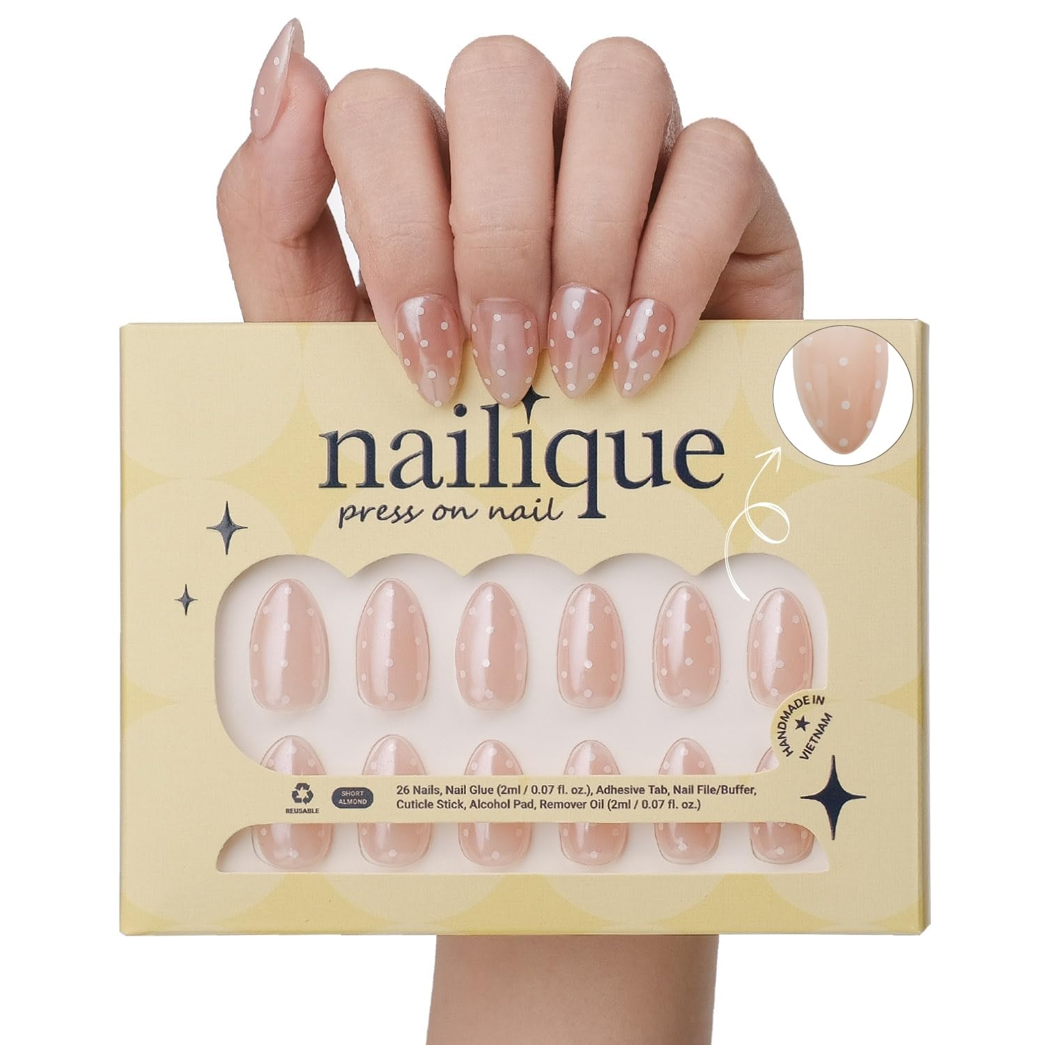 Nailique reusable durable nails designed for multiple manicures.