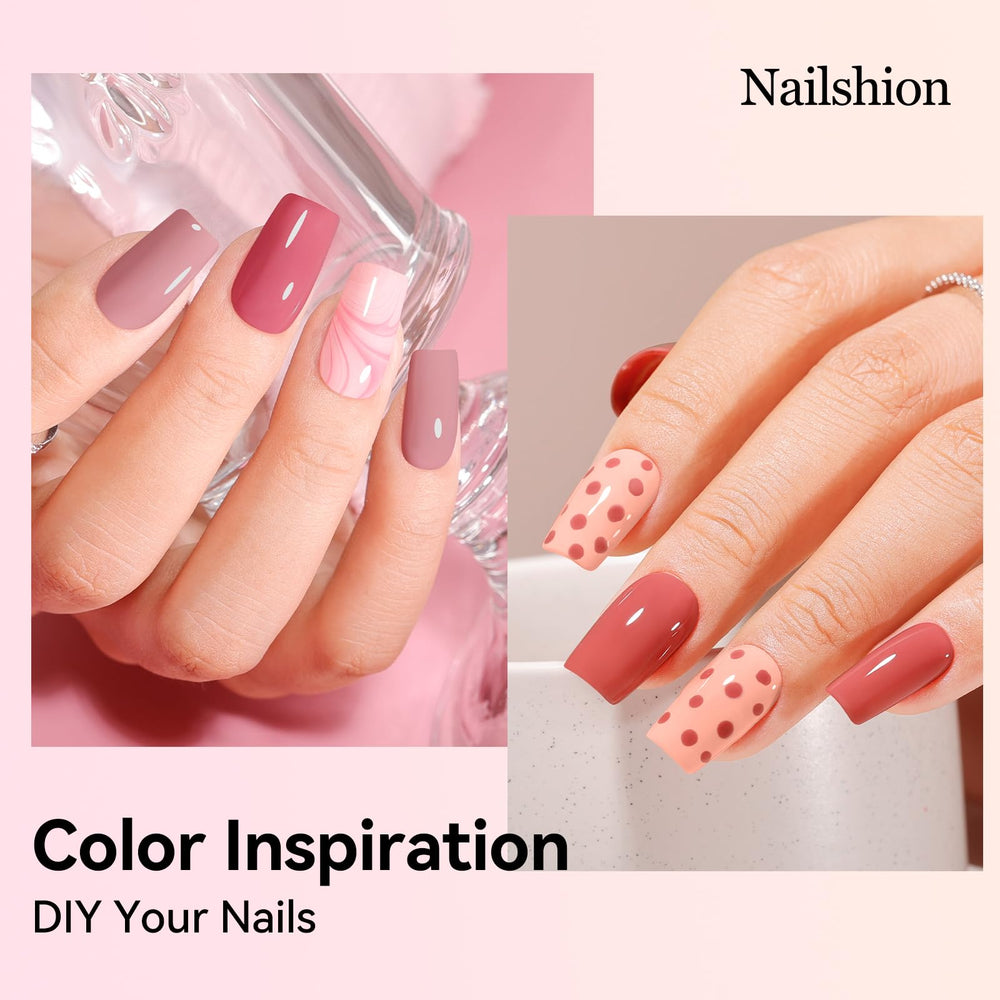 Nailshion quick-dry 60-second feature showing rapid drying without UV lamp.