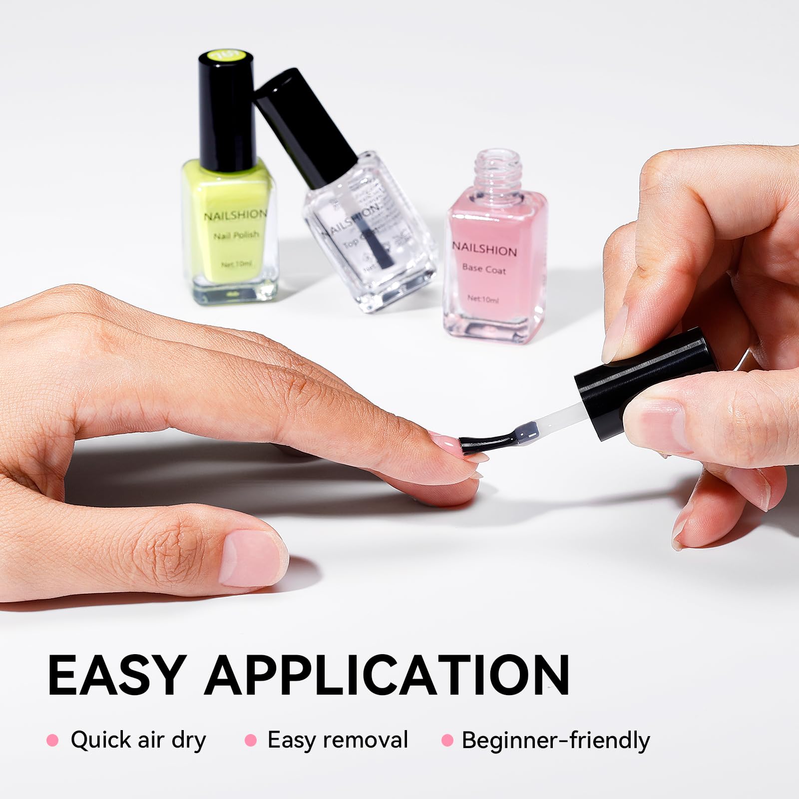 Nailshion chip-resistant shine helps maintain color wear