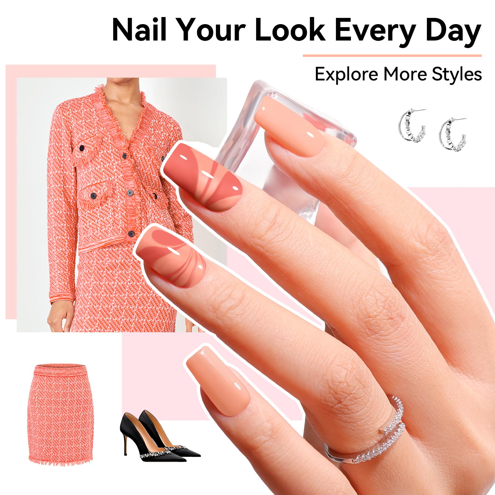 Nailshion chip-resistant wear close-up on swatch for durable manicure.