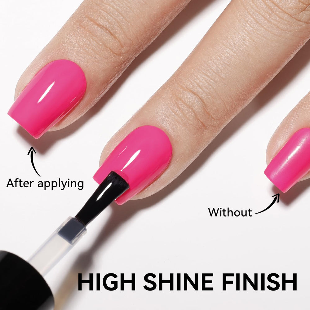 Nailshion color-protection top coat keeps shade vibrant and chip-resistant.