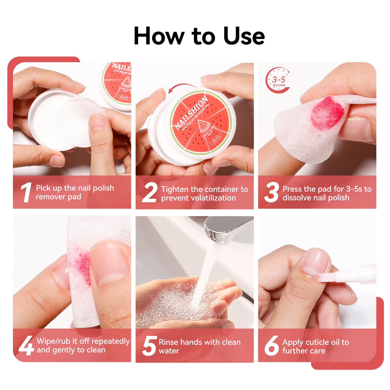 Nailshion compact boxes fit in cosmetic bags for on-the-go polish care.