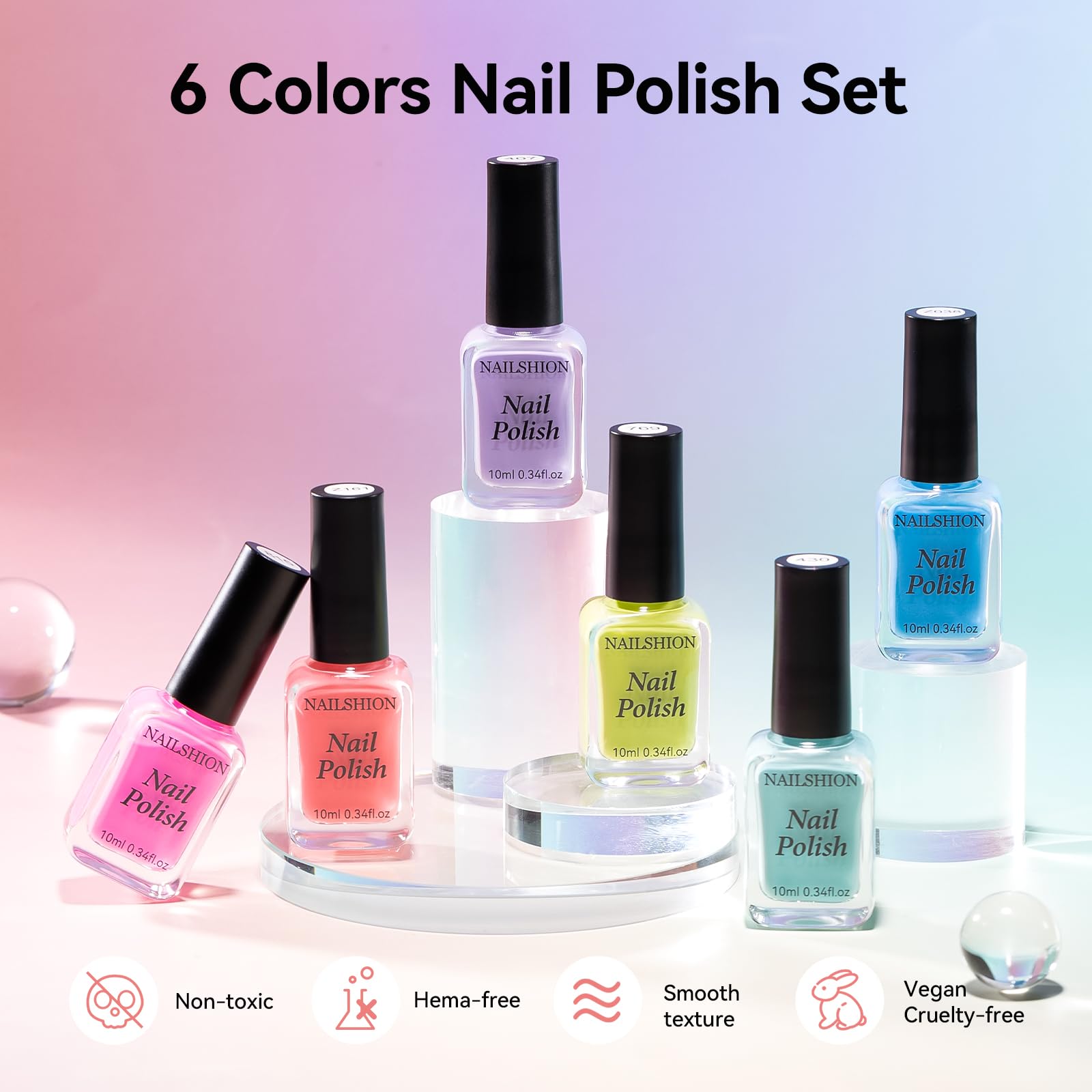 Nailshion gift-ready set for women, ideal for DIY home manicures.