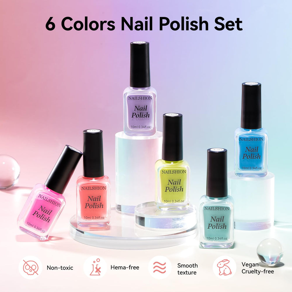 Nailshion gift-ready set for women, ideal for DIY home manicures.