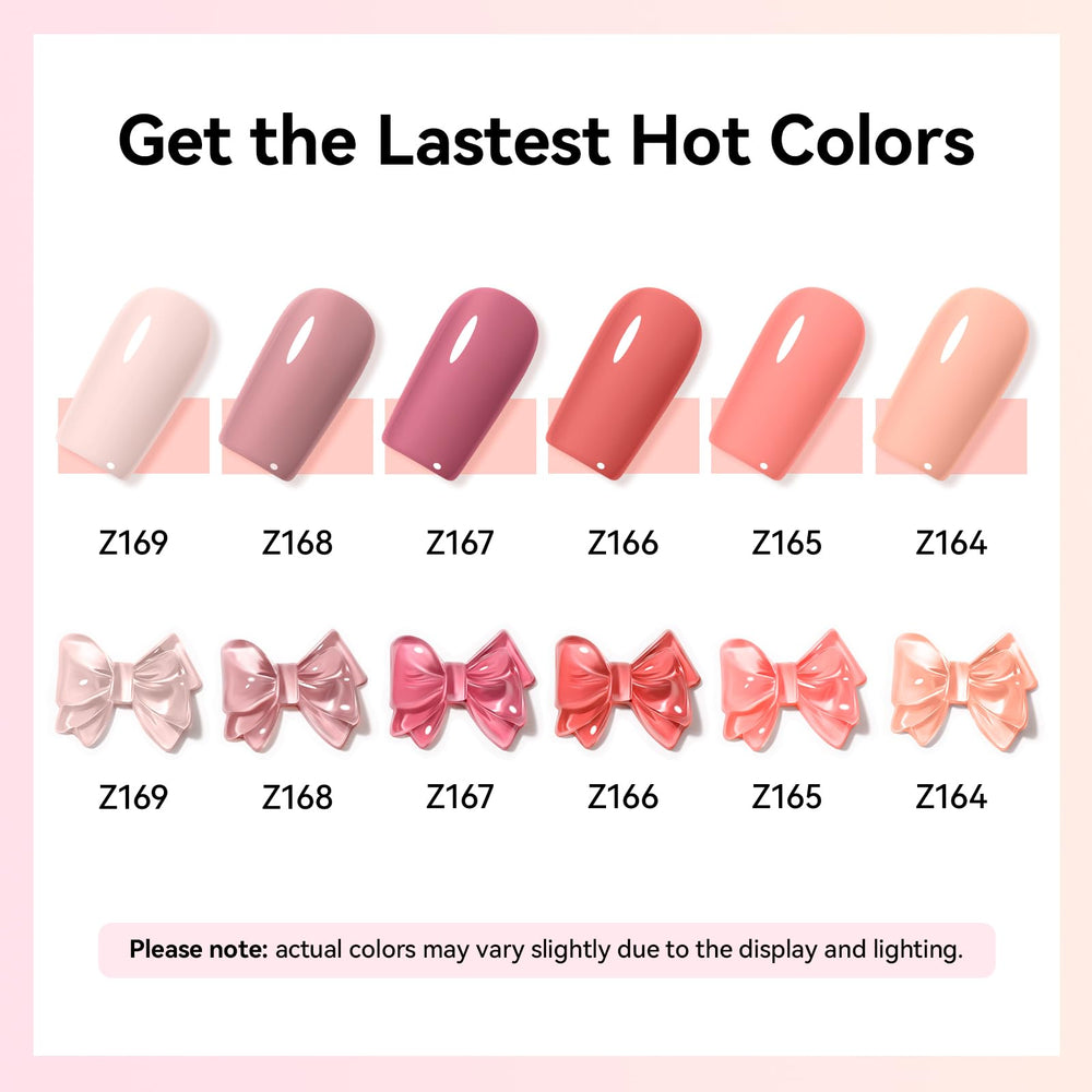Nailshion nude pink beige swatches highlighting creamy finish and coverage.
