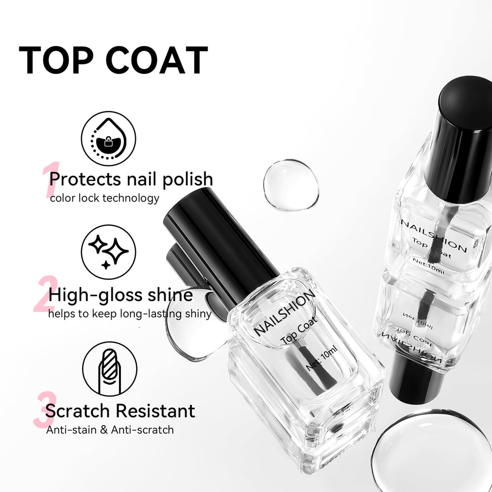 Nailshion quick-dry top coat dries in about 90 seconds.