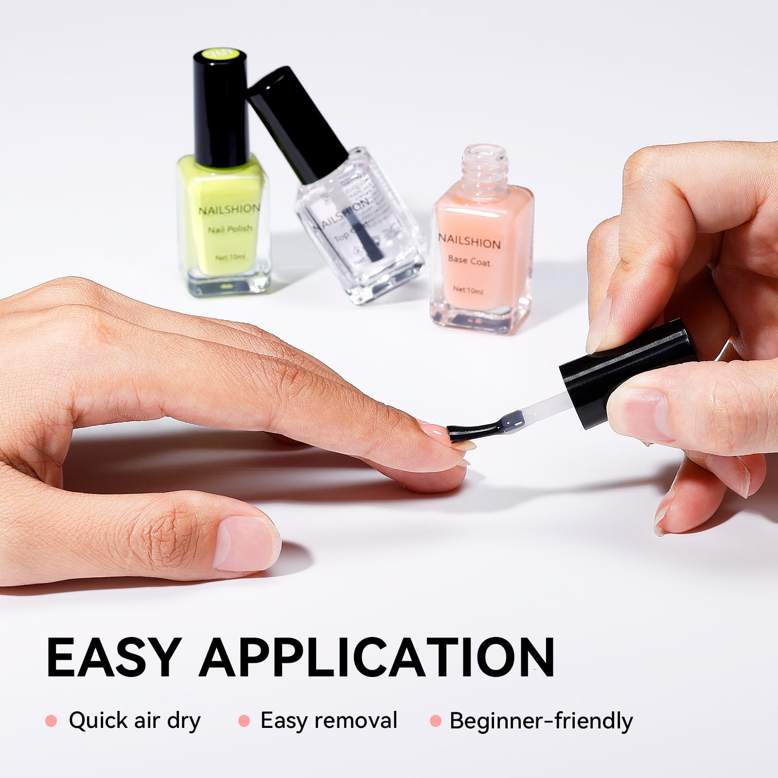 Nailshion Smooth Finish reduces chipping for a polished look.