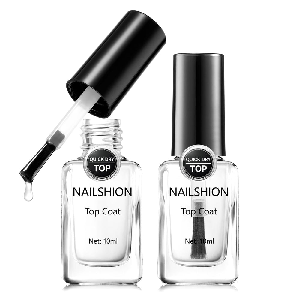 Nailshion top coat 2-pack for a fast, glossy manicure.